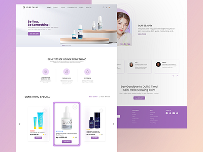 Landing Page Web Design | Redesign Somethinc app branding dailyui design graphic design mobile design productdesign redesign ui ui design uichallenge uidesign uiux userinterface uxdesign visualdesign webdesign