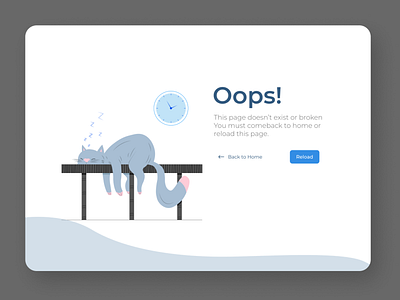 404 page | Daily UI 404 page daily ui design design interface error error page graphic design mobile design not found page sleeping cat ui ui design uiux designer visual design web design
