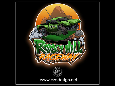 Rocky Hill Raceway Logo Design brand branding design detailed mascot graphic design illustration logo vector