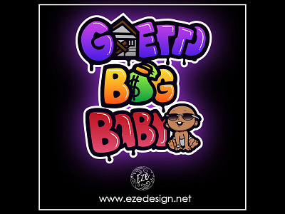 Ghetto Bag Baby Logo Design brand branding design detailed mascot graphic design illustration logo vector