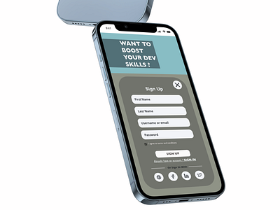 #dailyUI 001 Sign Up page (mobile)