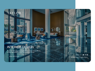 Interior Design Studio Concept | Homepage branding clean design flat icon identity minimal typography ui ux web website