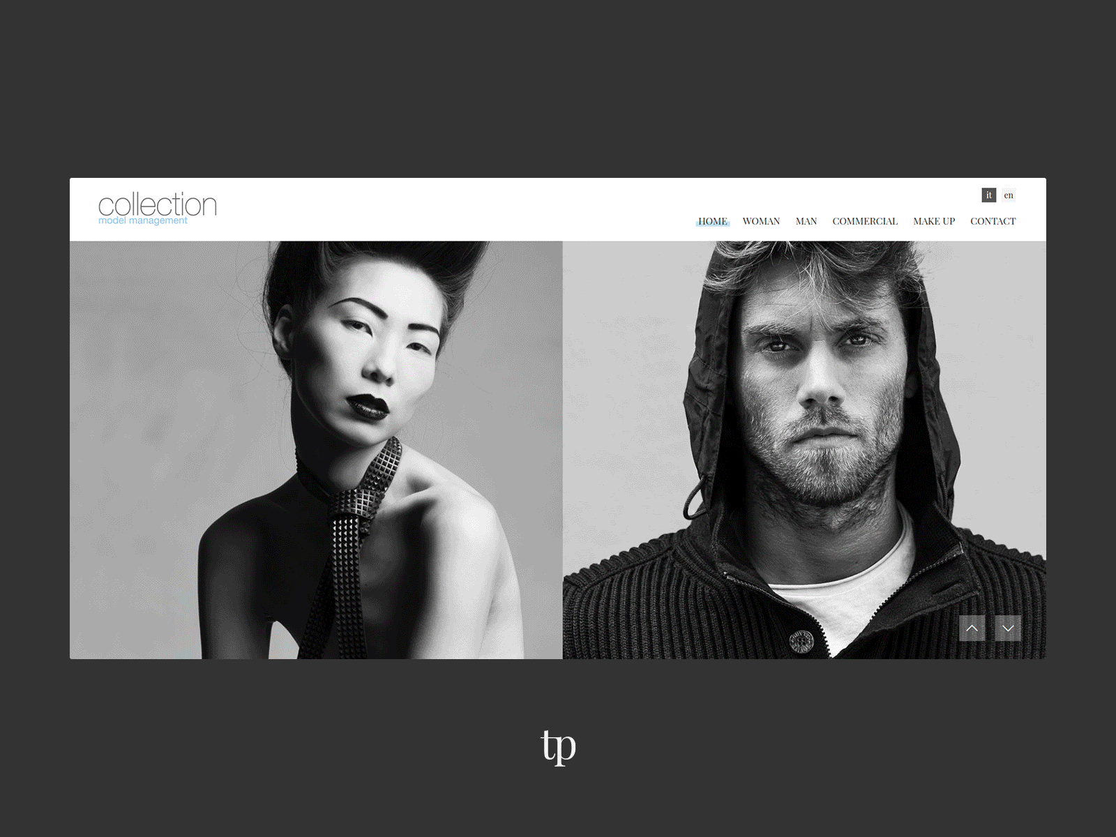 Collection Model Management | Model Agency Website custom web design custom wordpress website fashion model model agency models portfolio portfolio site webdesign website website design wordpress wordpress design wordpress development wordpress theme