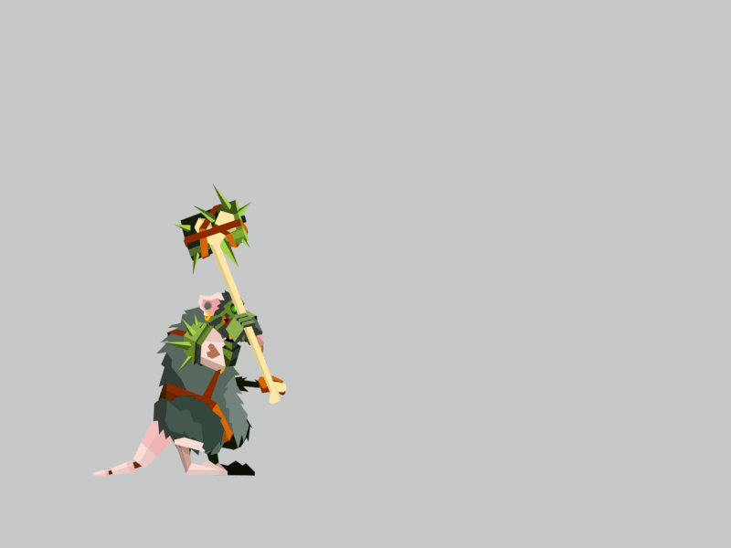 Fat Rat Warrior animation attack game gif indie rat vector warrior