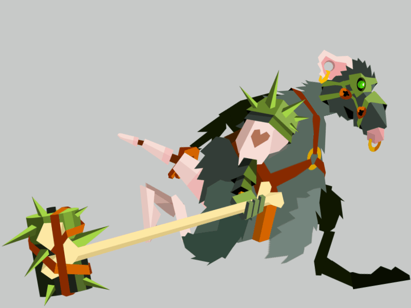 Fat Rat Warrior animation game gif illustration indie motion rat run vector