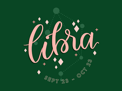 Libra art astrology calligraphy design illustration lettering libra typography vector zodiac