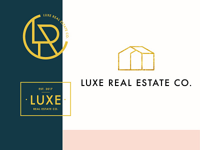 Luxe Real Estate Co. badge branding classic classy gold logo real estate typography