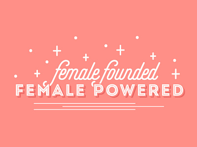 Female Founded creative feminine glitter lettering motivation pink powerful retro social media typography