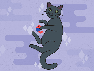 Alfred Cosmos cat cats design illustration purple space vector