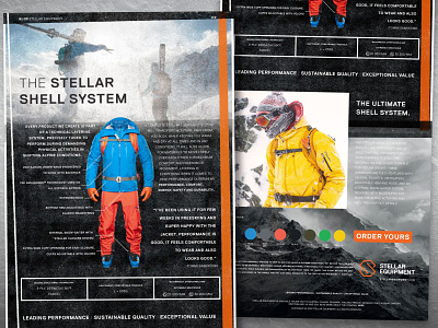 Stellar Equipment. art direction branding design graphic design gritty skiing snowboarding typography