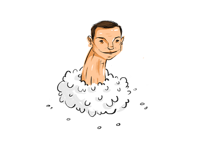 Brendan Rice draw drawing face human illustration rice white