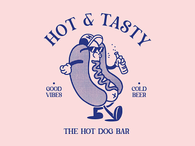 Hot Dog Man graphic design hotdog hotdogman illustration retro shirt design vintage