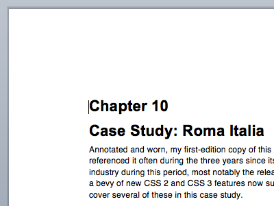 Roma Italia book css