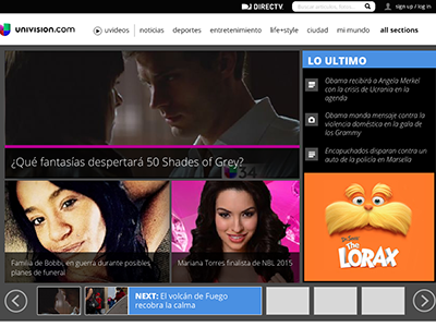 Univision Homepage Stage Idea