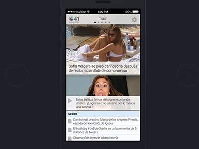 Invision Prototype for Univision App
