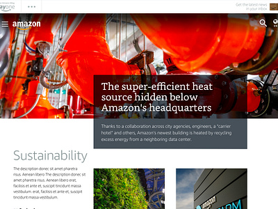 About Amazon responsive web design by Jenna Marino on Dribbble
