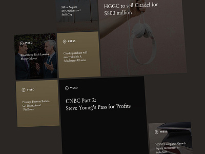 HGGC Website: News Landing Concept design landing page news private equity rdw responsive ui ux website