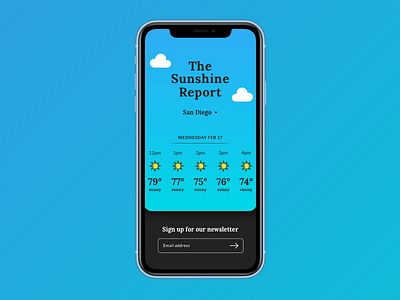 The Sunshine Report — Daily UI #001