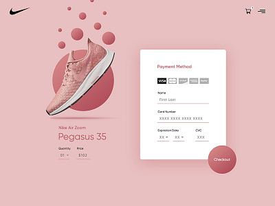 Checkout — Daily UI #002 002 cart checkout daily ui form nike page shoes