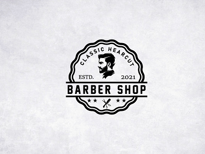 Barbershop Vintage Logo design dribble graphic design graphic designer logo logo design srsaiem03 vintage vintage logo vintage logo design vintage logo designer