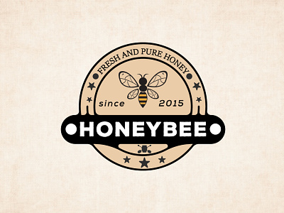 Honeybee Vintage Logo design dribble graphic design graphic designer logo logo design srsaiem03 vintage vintage logo vintage logo design vintage logo designer