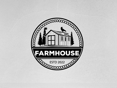 Farmhouse Vintage Logo design dribble graphic design graphic designer illustration logo logo design srsaiem03 vintage vintage logo vintage logo design vintage logo designer