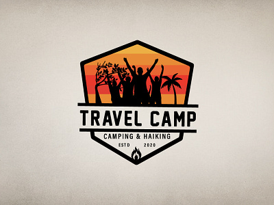 Travel camping vintage logo design dribble graphic design graphic designer logo logo design srsaiem03 vintage vintage logo vintage logo designer