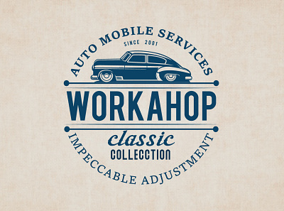 Workshop Vintage Logo classic design dribble graphic design graphic designer logo logo design logo designer retro retro logo retro vintage retro vintage logo design srsaiem03 vintage vintage logo vintage logo design vintage logo designer