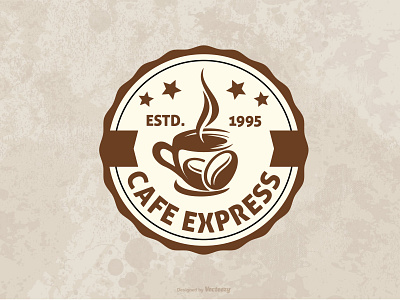 Cafe Vintage Logo cafe vintage logo classic coffee bean coffee vintage logo graphic design logo design logo designer pronoy pro tea logo vintage