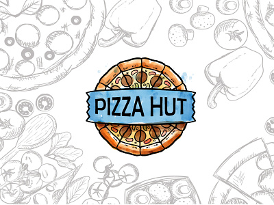 Pizza Logo branding design graphic design hfahim03 logo pizza pizza bug pizza hut pizza vintage logo retro retro logo retro vintage vector