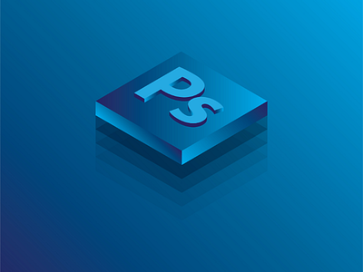 Isometric Logo of Adobe Photoshop adobe adobephotoshop gradient graphic design isometric isometric design isometric logo logo logo design photoshop