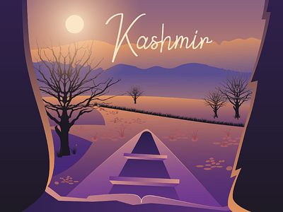 Beautiful Kashmir Valley boat kashmir kashmir valley landscape people river scenery sunset travel valley