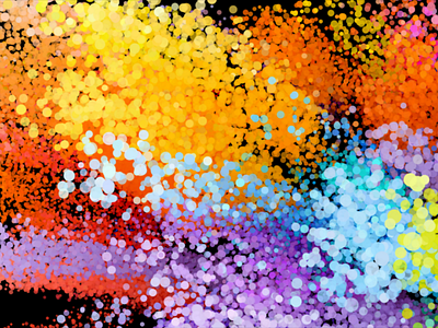 Blast of Paint Particles