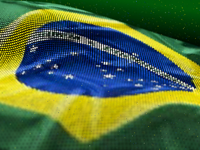 Particles Flag of Brazil