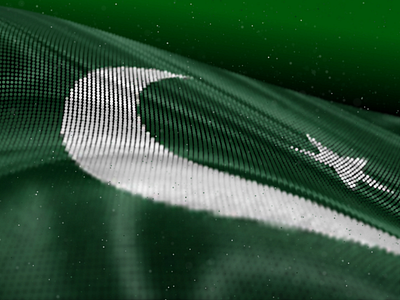 Go Green Pakistan Pixel Flag