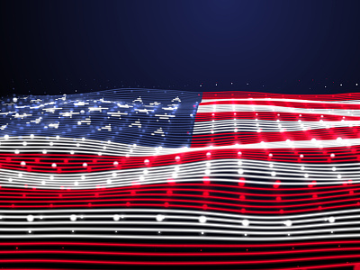 Digital Flag of America american american flag digital flag dots flag flag of america flag of us future information technology layers modern particles texture united states of america us us flag