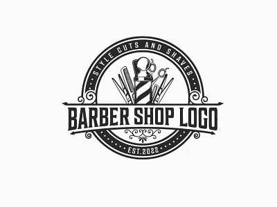 Berber shop Vintage logo