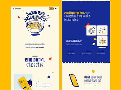 Web Design | thepuzzlers.io brand branding corporate identity illustration landing page single page startup the puzzlers typography ui ux visual identity web design website