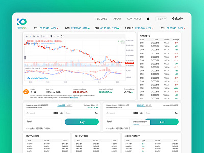 Koinout - Crypto Exchange Page Design