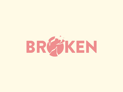 Broken Wordplay black logo logo design minimal white