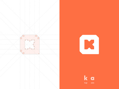 KA - kojiado Logo branding design grid ka logo