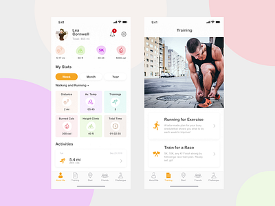 Runner App accurate design app app concept appdesign clean ios ui ux