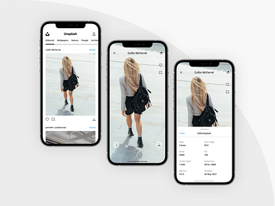 Unsplash App concept 2