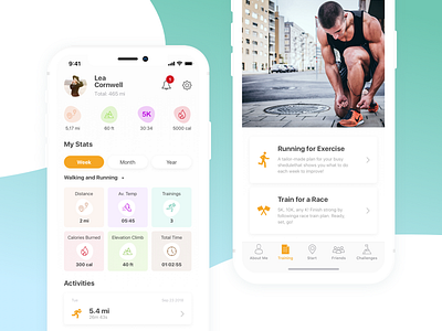 Training App app app concept appdesign clean clean app design ios mobile sport ui