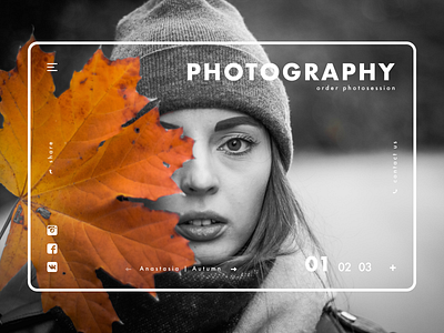 Photography Agency UI Concept accurate design clean concept landing landing page site ui ux