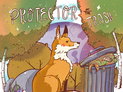 Fox Illustration - Protector of the Trash