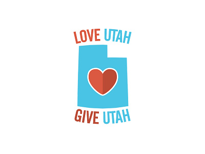 Love Utah Give Utah Logo logo