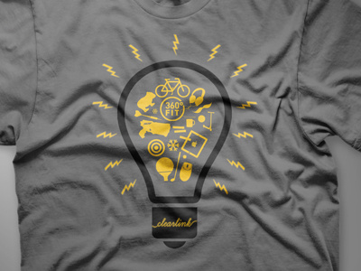 Clearlink T-Shirt corporate icons light bulb tshirt