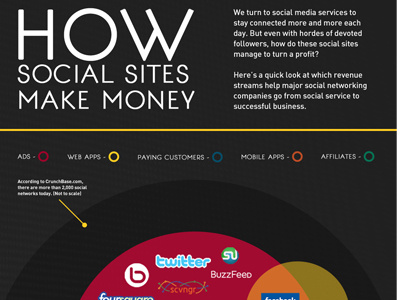 Social Sites Make Money Infographic chart graphs infographic money social media