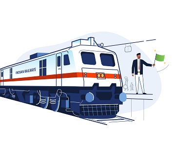 Train Engine branding design designer digital painting illustration logo train travel ui ux vector